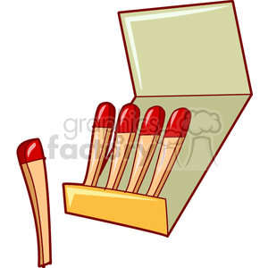 Pack of matches clipart. Commercial use image # 153542