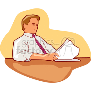   business boss corporate corporations office man guy office suits file files  boss300.gif Clip Art People 