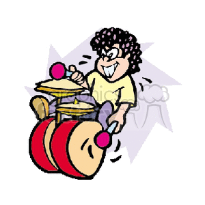 cartoon drummer boy clipart. Commercial use image # 154093