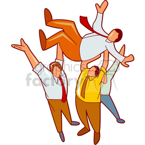   labor day celebrate champs winner win congratulations celebration man people suits party parties business  hero300.gif Clip Art People 