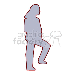   silhouette silhouettes people leaning lean waiting bored think thinking  leaning402.gif Clip Art People 