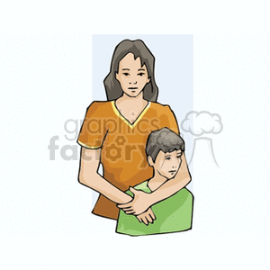   family people mother son kid kids lady women  motherson.gif Clip Art People 
