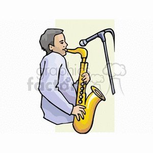 saxophonist clipart. Royalty-free image # 154833