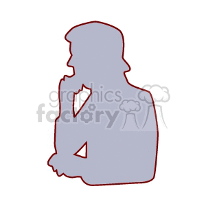 thinking410 clipart. Commercial use image # 154994