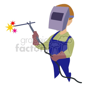 A Welder Working  clipart. Commercial use image # 155507