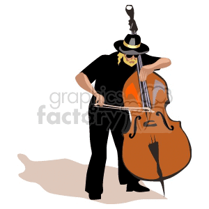  people working cello cello cellist music note notes play playing bow  bass 1004occupations018 Clip Art People 