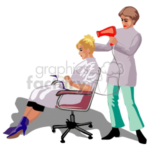  people working beautician hairdresser hairdressers barber barbers   1004occupations024 Clip Art People hair stylist