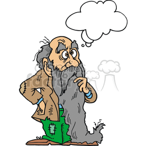 homeless man in deep thought clipart. Royalty-free image # 155652