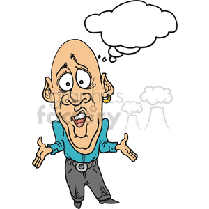cartoon confused guy clipart. Commercial use image # 155658