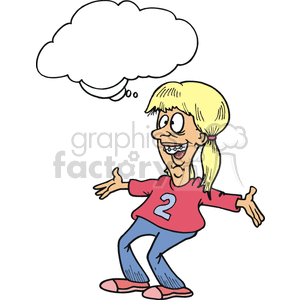 cartoon girl with braces clipart. Royalty-free image # 155676