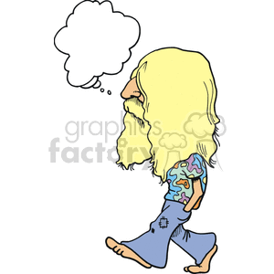 hippy 70s guy clipart. Royalty-free image # 155682