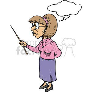cartoon female teacher clipart. Royalty-free image # 155684