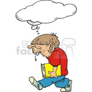 bubble thought thoughts people thinking comic comics funny characters kid boy boys school books   thoughtbubble047 Clip Art People drooling morning drool cartoon book
