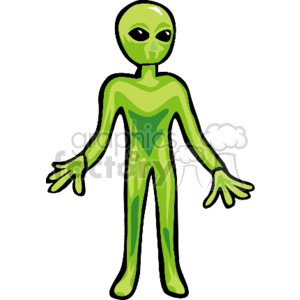A Green Extraterrestrial with its Hand Flaired clipart. Royalty-free image # 156191