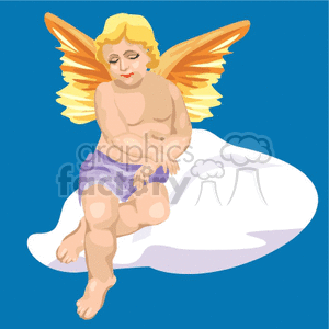   angel angels heaven cherub wing wings holy cloud angel011.gif Clip Art People Angels 