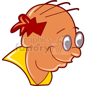   face faces people head heads bald guy man geek  man205.gif Clip Art People Faces 