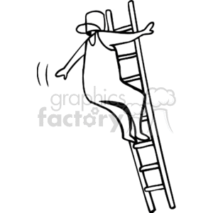   ladder fall bucket idiot ladders dummy  PPU0140.gif Clip Art People Occupations 