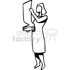   review read reading women woman  PPU0158.gif Clip Art People Occupations 