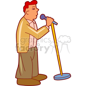 clipart - stand up comedian.