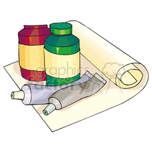   paint painting tube tubes supplies  paints3.gif Clip Art People Occupations 