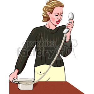 women-phone002 clipart. Commercial use image # 160542