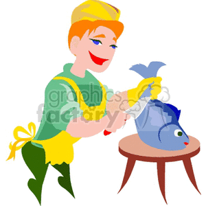 fishmonger clipart. Commercial use image # 161139
