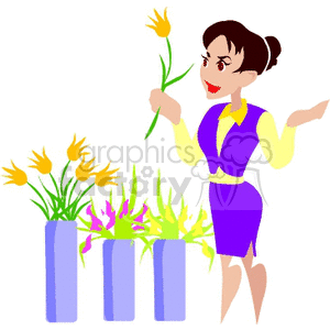  people working occupational florist flowers  Clip Art People Occupations 