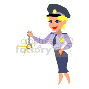  police officer officers cop cops law policewomen Clip Art People Police-Firemen 