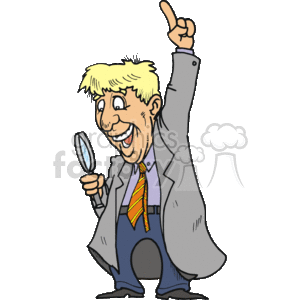 cartoon private investigator clipart. Royalty-free image # 161578