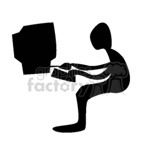 0705WORKING clipart. Commercial use image # 161898