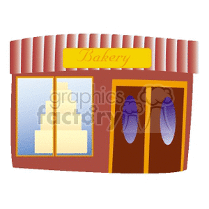   store winow windows shopping shop bakery bakeries stores shops  BAKERY01.gif Clip Art Places Buildings storefront cartoon