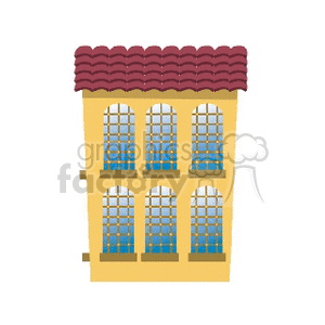 yellow house clipart. Royalty-free image # 162887