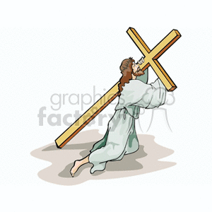 clipart - 4th Station of the Cross.