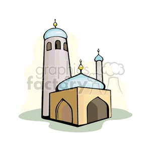 clipart - cartoon mosque.