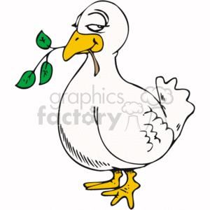 clipart - cartoon dove.
