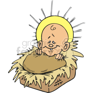 cartoon baby Jesus clipart. Royalty-free image # 164782