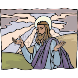 Jesus preaching picture clipart. Royalty-free image # 164932