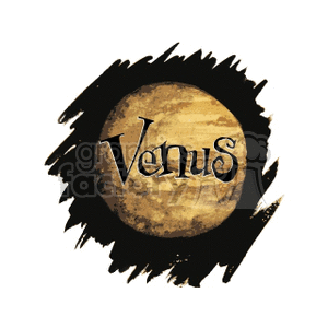 Venus planet planets Clip Art Sci-Fi space science cartoon