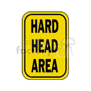   hard head area sign signs  hardheadarea.gif Clip Art Signs-Symbols 