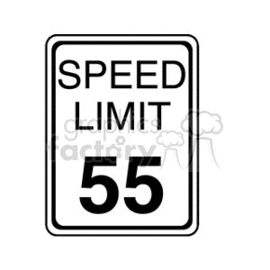   sign signs street speed limit mph 55  SPEEDLIMIT01.gif Clip Art Signs-Symbols Road Signs 
