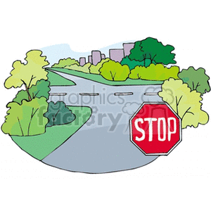   sign signs street stop road roads  stop2.gif Clip Art Signs-Symbols Road Signs 