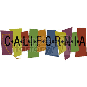 California USA Banner clipart. Royalty-free image # 167556