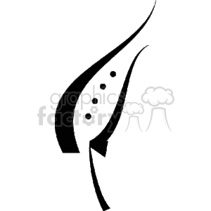 The clipart image features a stylized outline of a leaf with several rounded spaces or holes, suggesting either a design element or damage caused by insects or disease.