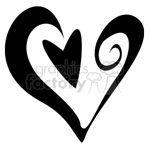  love heart hearts   shape046_bw Clip Art Spaces 