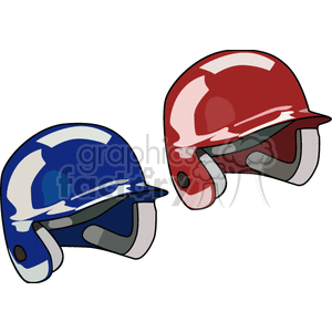 Baseball batting helmets clipart. Royalty-free image # 168370