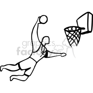 basketball basketballs player players  Clip Art Sports Basketball dunk slam