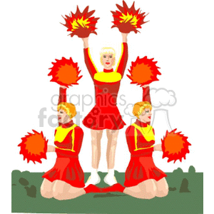   cheerleading cheer leader cheerleaders leading teenager girl girls teenagers  cheer014.gif Clip Art Sports Cheer Leaders 