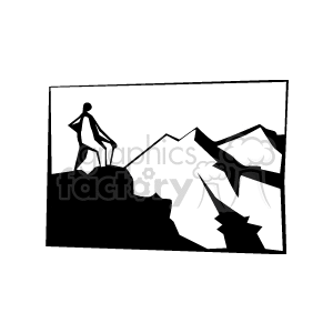   hike hiking hikers hiker mountain mountains  climber507.gif Clip Art Sports Climbers 