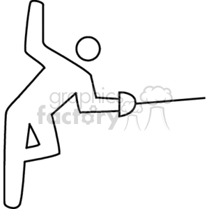 Fencing figure clipart. Royalty-free image # 168857