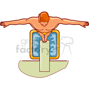 cartoon high dive clipart. Commercial use image # 169892